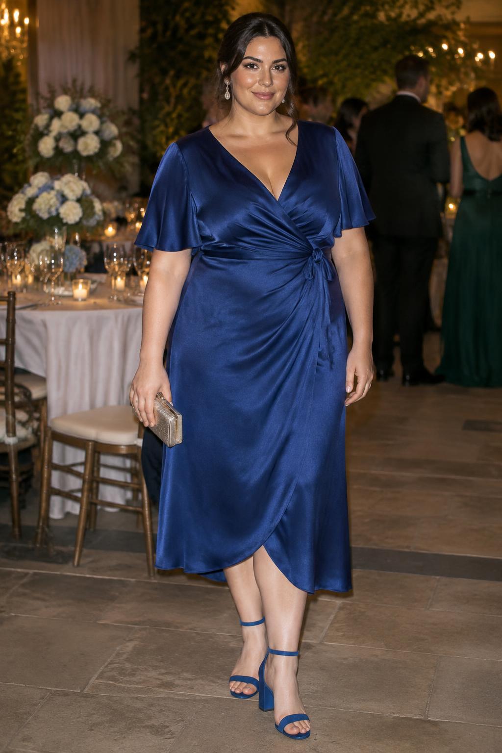 Jewel-Tone Wrap Midi